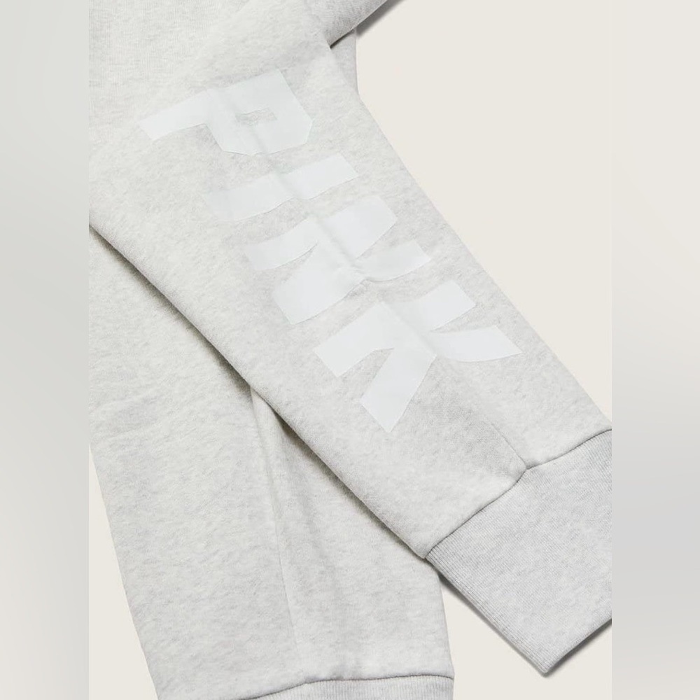 Victoria's Secret Pink Fleece Skinny Jogger Heather Stone Size Large